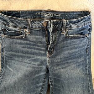 American Eagle Outfitters Women's Dark Blue Boyfriend Jean, size 10